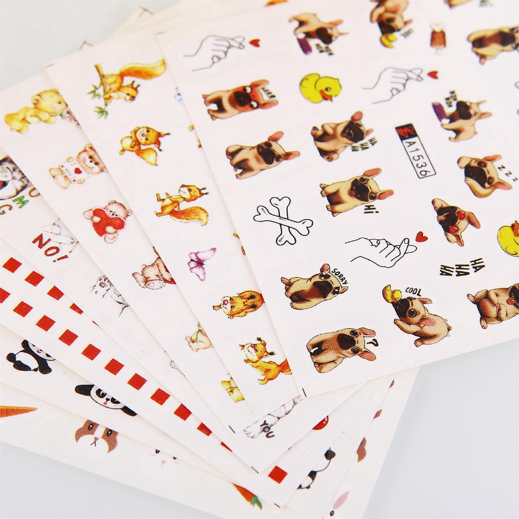 [Hàng mới về] Set 2/ 7 miếng dán móng tay in hình họa tiết chữ INS làm đẹp cho nữ