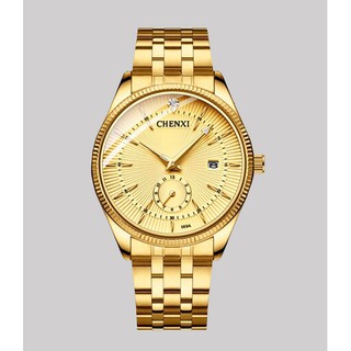 Đồng hồ nữ CHENXI size 30mm dây kim loại mạ vàng sang trọng (Chống nước tốt)
