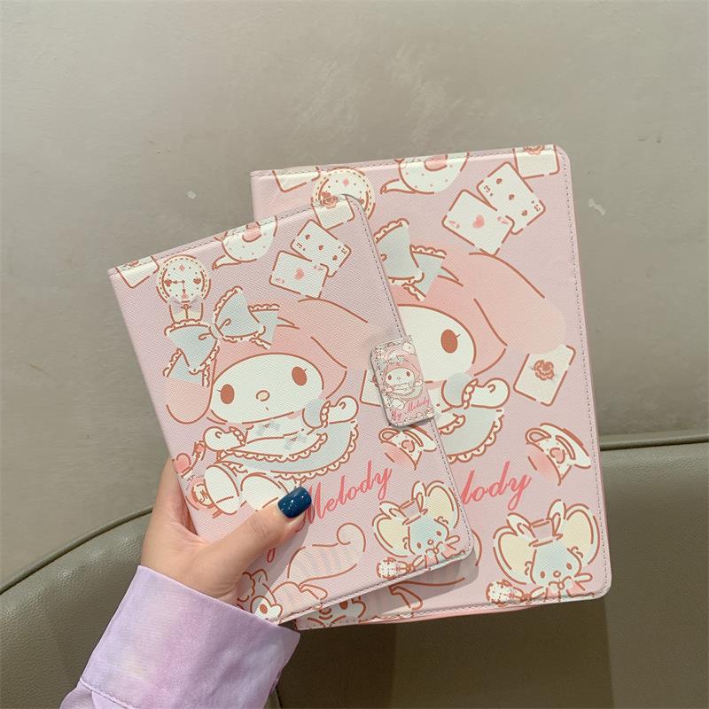 Ốp máy tính bảng họa tiết hoạt hình Melody Kuromi dễ thương cho IPAD MINI 1/2/3/4/5/6 IPAD 5/6/7/8 IPAD 10.2/10.5 INCH
