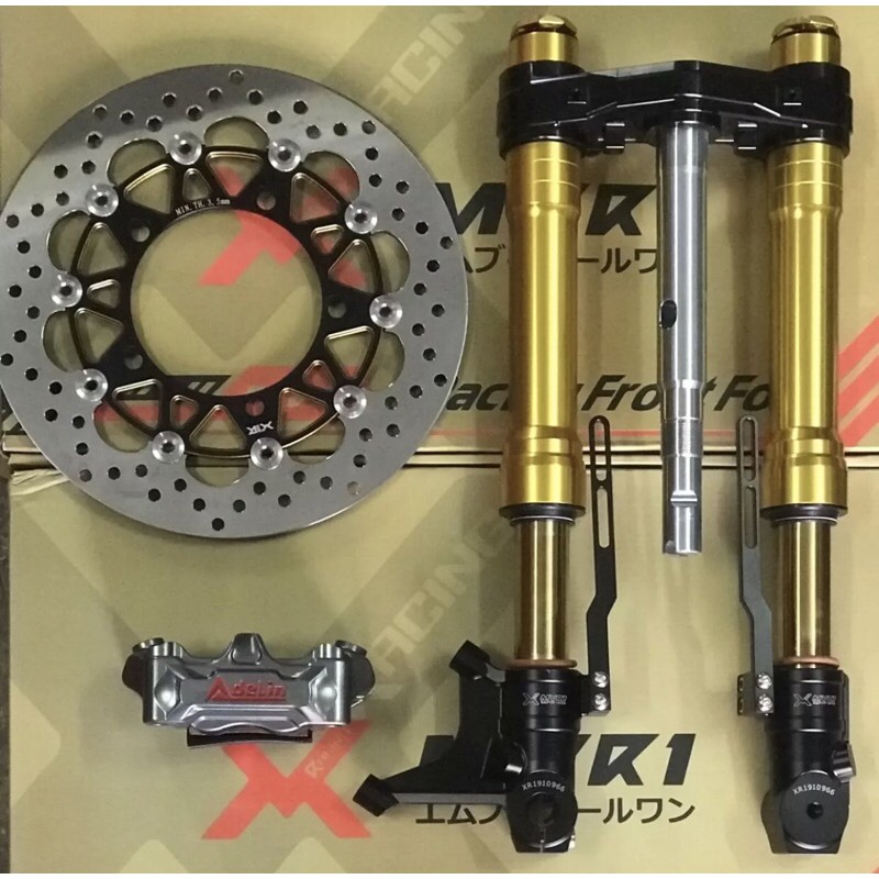 Phuộc Xmvr 1 màu vàng cho Exciter 150,135 ( Có bán Combo Với Heo Adelin 4Pis Tặng kèm Đĩa X1r size 290mm)