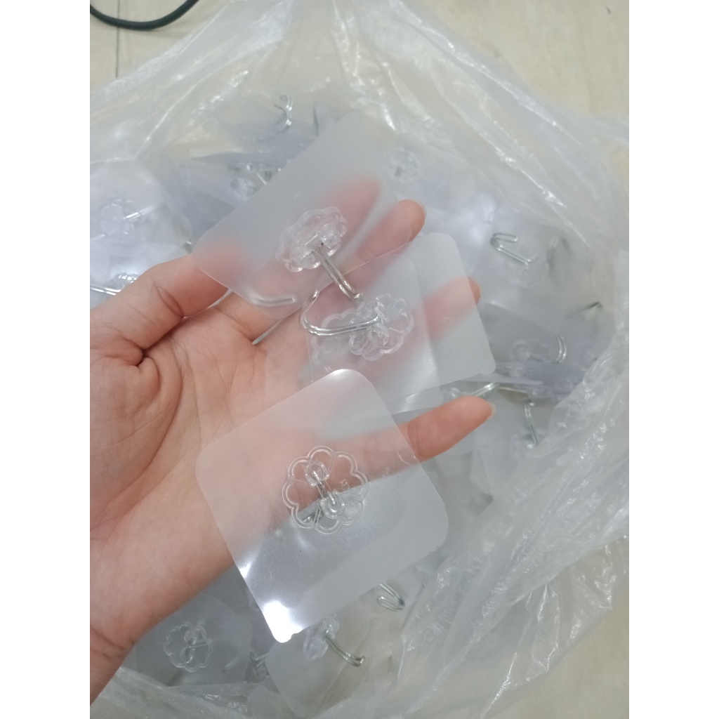 Móc dán tường trong suốt siêu dính,chịu lực tôt