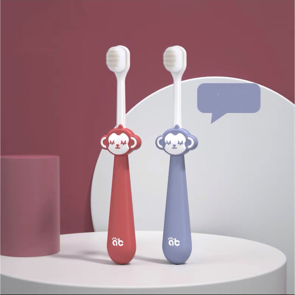 Combo 2 Bàn Chải Đánh Răng Lông Mềm Siêu Mảnh Thiết Kế Hoạt Hình Cho Bé, Shop Bố Sam, An Toàn, Chất Lượng Cao Cấp
