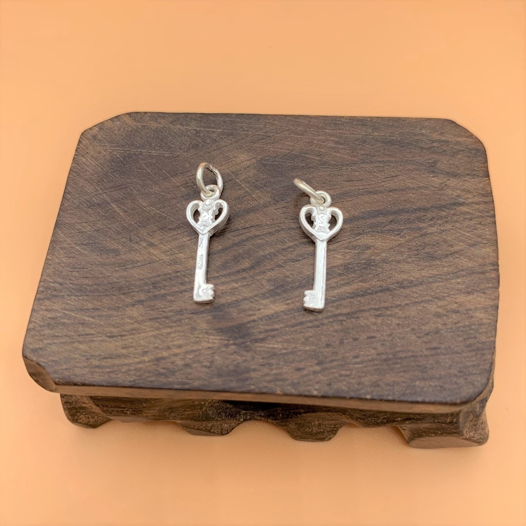 Charm bạc móc treo khóa trái tim - Charm bạc 925 - Mã CB270