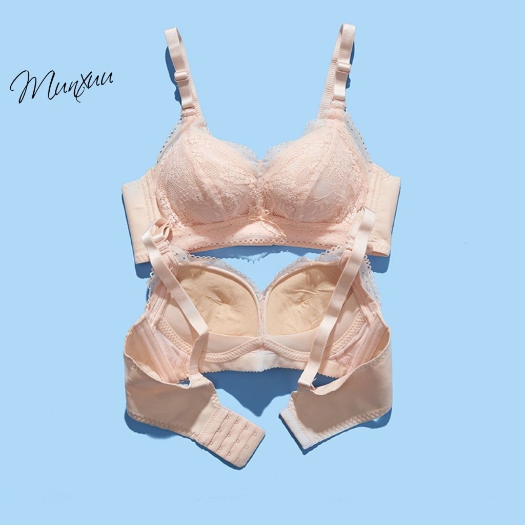 Áo lót ren nữ sexy Munxuu không gọng, đệm ngực dày vừa nâng ngực thoải mái phối ren ngọt ngào - AV38