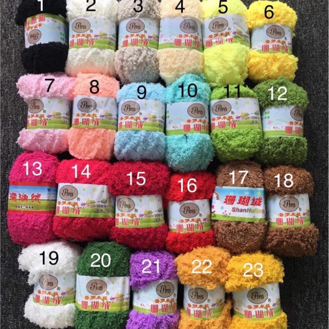 Len bông xù 20 cuộn