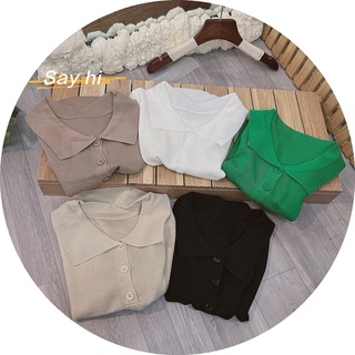 ÁO CROPTOP LEN CỔ BẺ (KÈM VIDEO HÌNH THẬT)