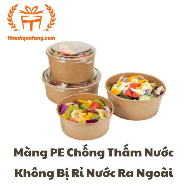 Tô Giấy Kraft Công Nghệ Châu Âu Chống Rỉ Nước 750ml