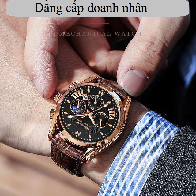 Đồng hồ nam đồng hồ nam dây da chính hãng không thấm nước POEDAGAR cao cấp DH05A - Aka Mart | BigBuy360 - bigbuy360.vn