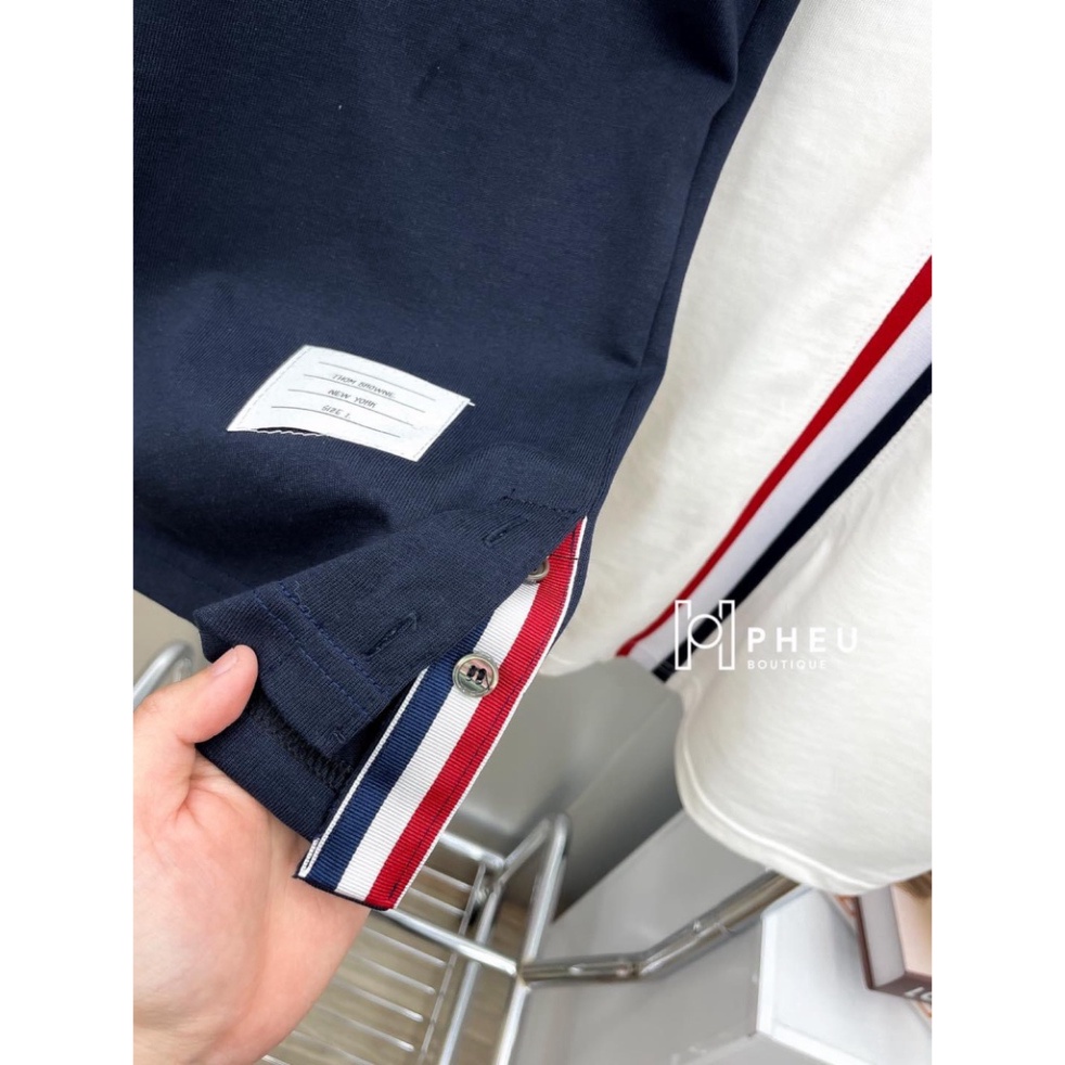 Áo polo thom nam nữ, áo mùa hè vạch tay cao cấp vải cá sấu cotton phong cách trẻ trung chất vải mặc mát.