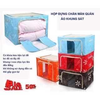 Sét 3 túi đựng quần áo khung sắt