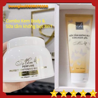 [CHÍNH HÃNG] Bộ sản phẩm Kem dưỡng trắng da & Sữa tắm không bọt 3in1 cho làn da trắng mịn