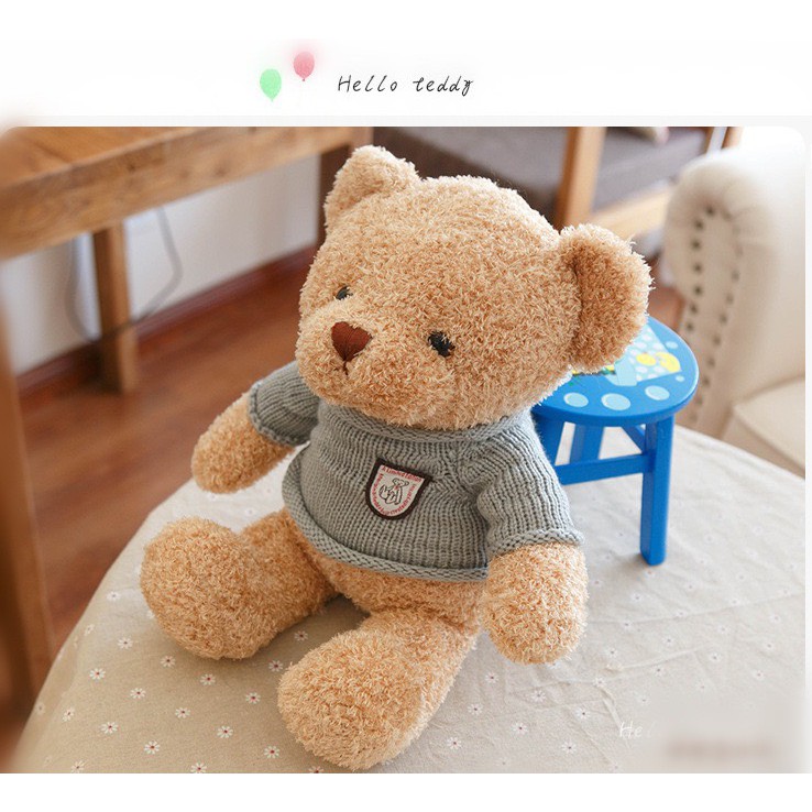 Gấu Bông Teddy Head Tales Nhồi Gòn Cao Cấp Lông Mịn An Toàn