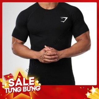 hot! Áo cộc t_shirt Gymshark phối chữ sườn -thun lạnh