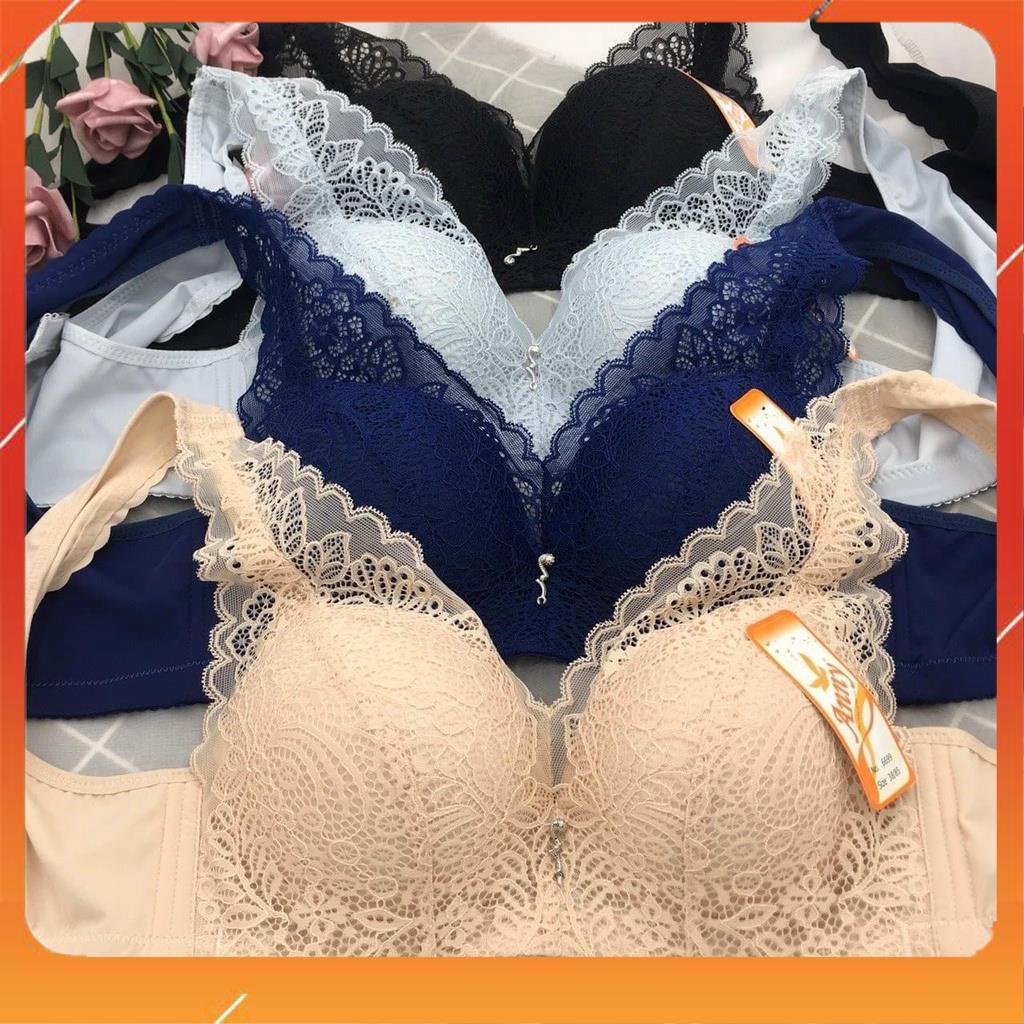 Áo lót nữ Thái ren cao cấp kiểu dáng bra không gọng đệm mút mỏng nâng ngực nhẹ nhàng A8893