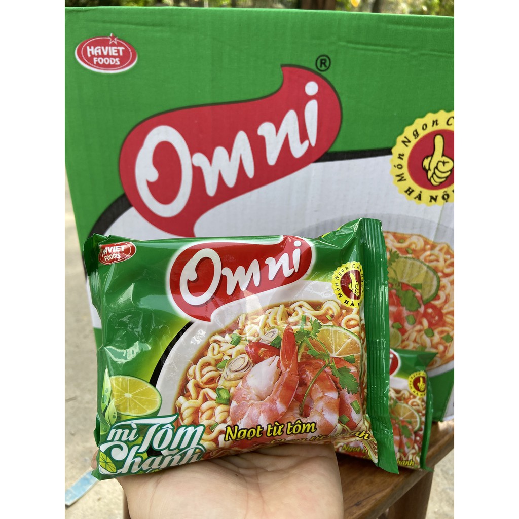 THÙNG MÌ TÔM CHANH OMNI HÀ VIỆT FOOD 30 GÓI 75G