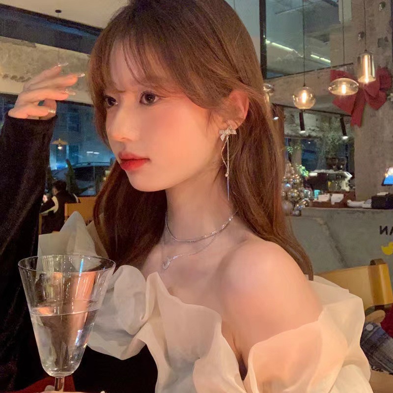 Khuyên Tai Tua Rua Nơ Thời Trang Đơn Giản Sang Trọng Đa Năng Dành Cho Nữ