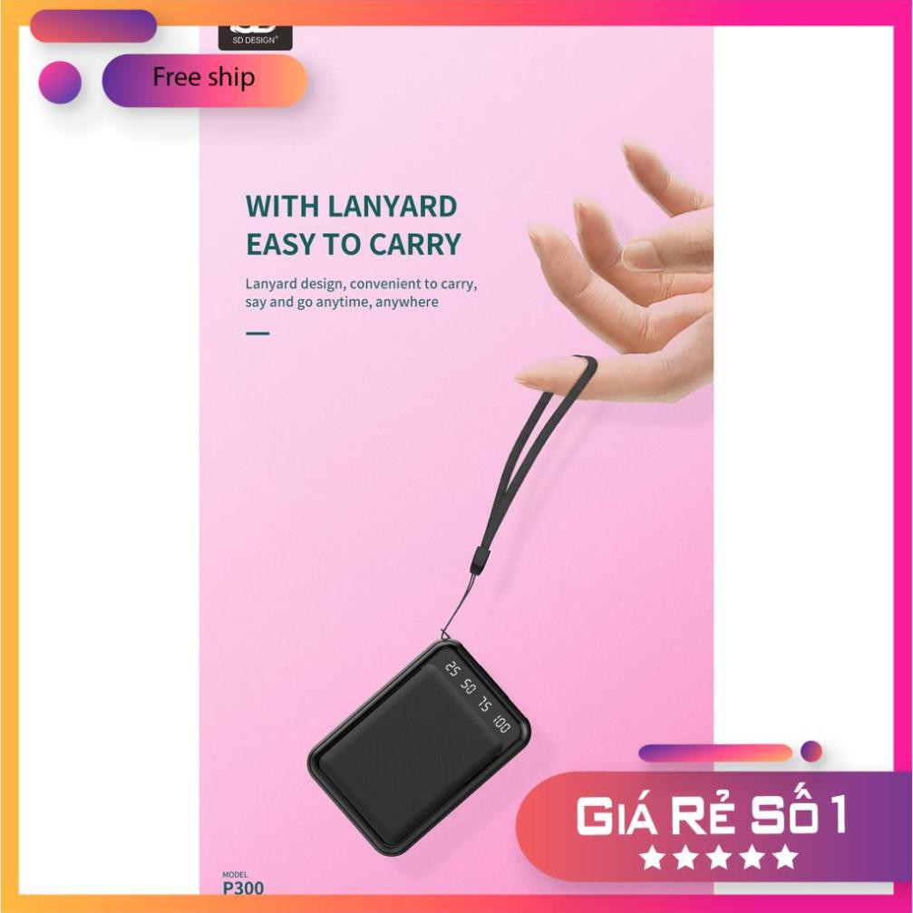 SẠC DỰ PHÒNG SD P300 / 10000MAH 2 CỔNG RA - CHÍNH HÃNG