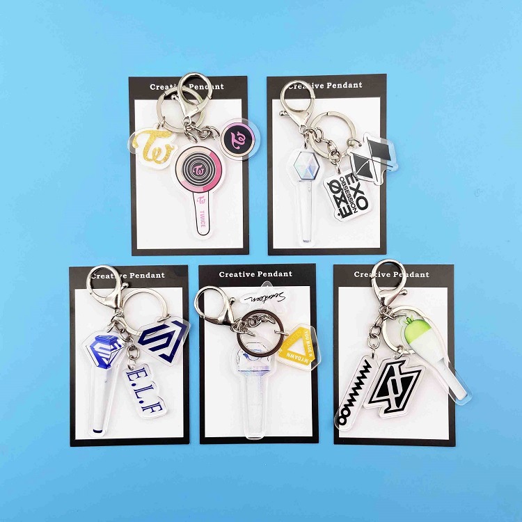 Móc Khóa Acrylic Hình Nhóm Nhạc TWICE MAMAMOO EXO SJ SEVENTEEN