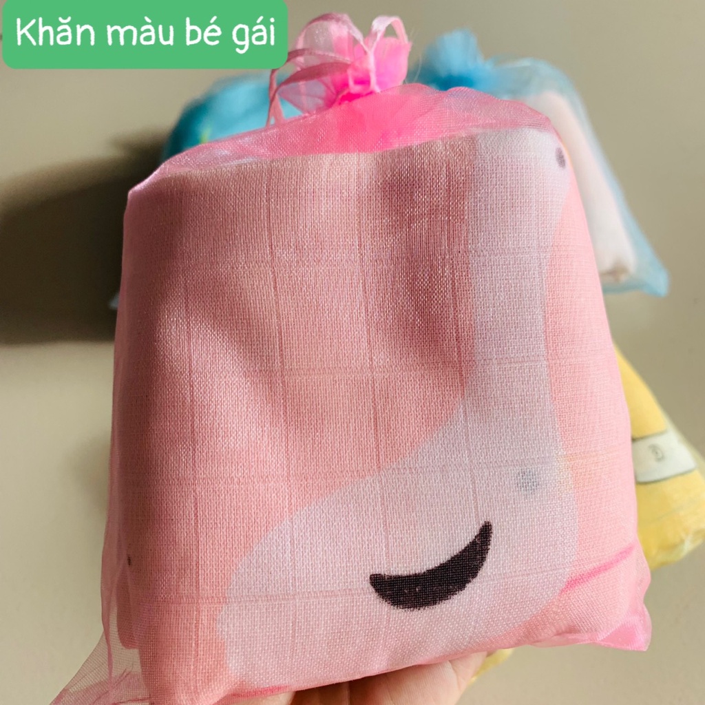 Set 10 khăn aden sợi tre túi lưới