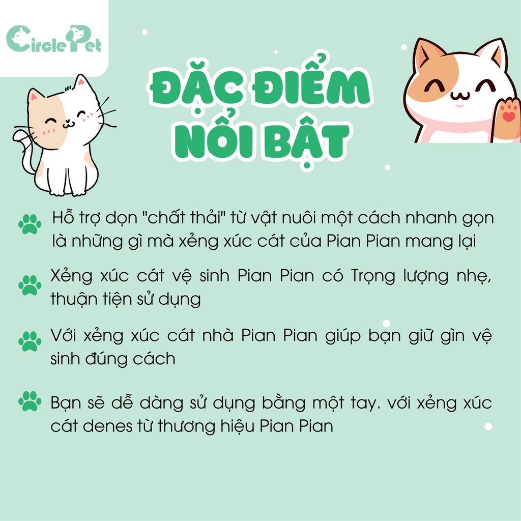 Xẻng Xúc Cát Vệ Sinh Cho Mèo Pian Pian Siêu Nhẹ Tiện Lợi - Circle Pet