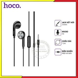 Tai nghe dây Hoco M73 jack 3.5mm, dài 1.2m, tương thích nhiều thiết bị