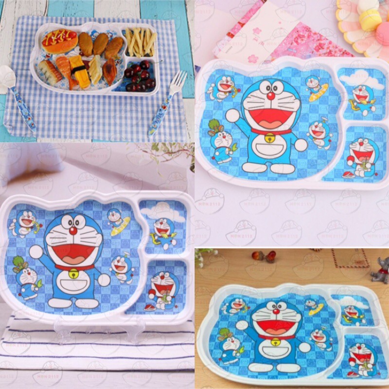 KHAY DĨA ĂN NHỰA MELAMINE DORAEMON DOREMON