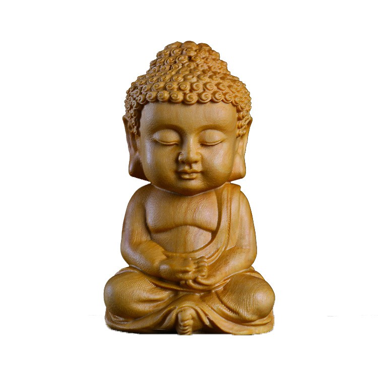 Bộ 3 Tượng Phật Bằng Gỗ Chạm Khắc Tinh Xảo