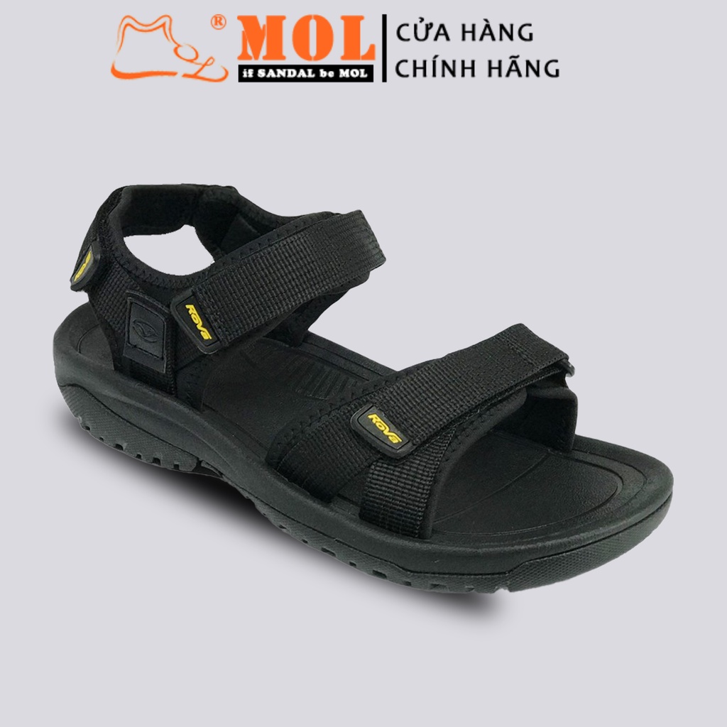 Giày sandal nam quai ngang có quai hậu cố định mang đi học đi biển du lịch hiệu Rova RV679G