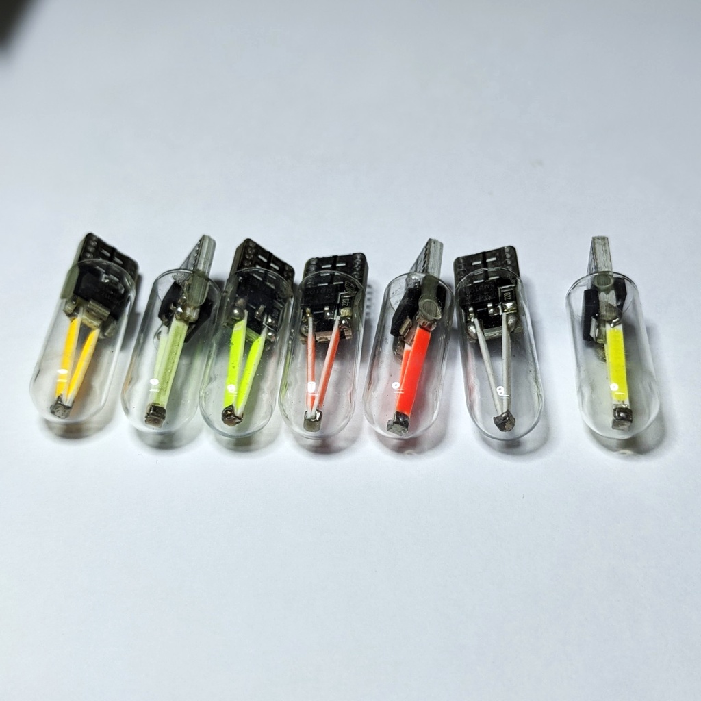 1 bóng đèn LED T10 COB Glass, T10 siêu sáng ô tô xe máy