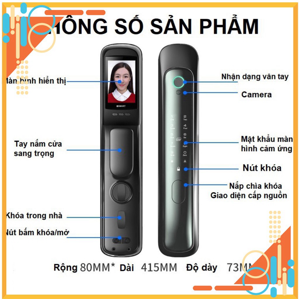 Khóa cửa vân tay điện tử tự động Pro-Lok 02 Luxury chuông cửa hình ảnh, vân tay 360, mở cửa từ xa qua internet hilock .