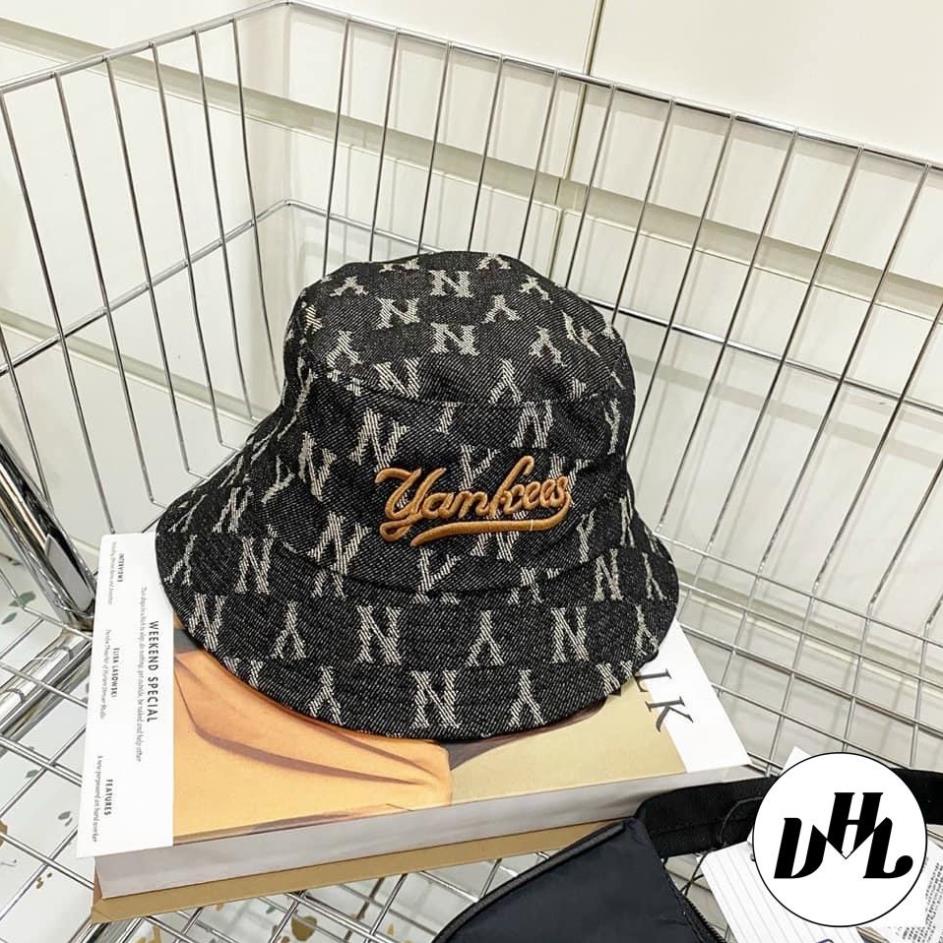 (Hàng VNXK) Nón thời trang, mũ Bucket vành tròn NY Yankees vải Jean đẹp chuẩn thời trang (Ảnh thật)