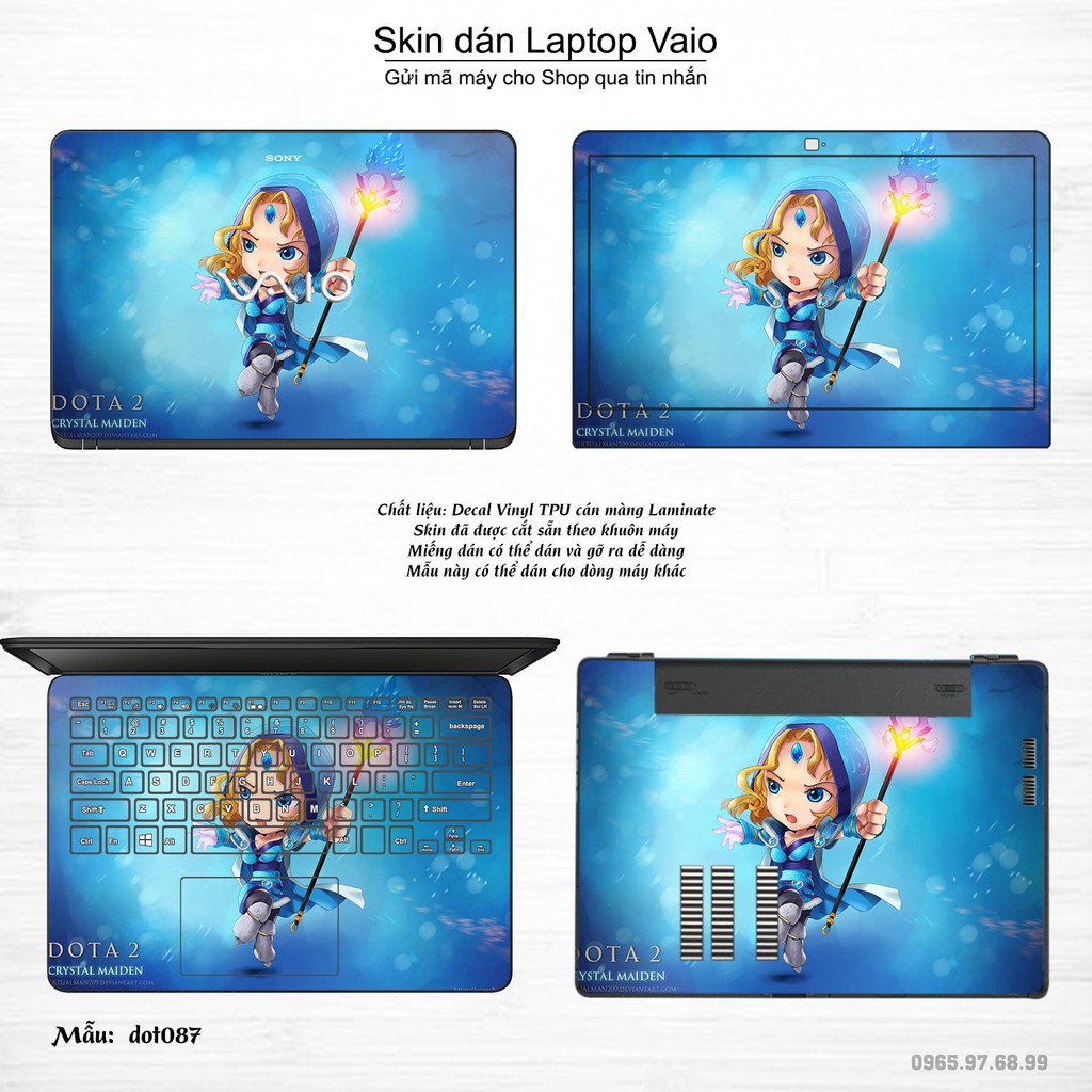 Skin dán Laptop Sony Vaio in hình Dota 2 _nhiều mẫu 15 (inbox mã máy cho Shop)