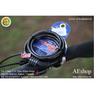 khóa mật mã cable Tonyon 4 số 1.2 m chính hãng,