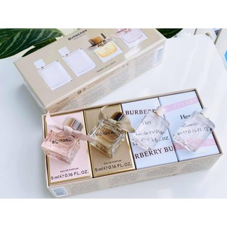 Sét nước hoa mini nữ Burberry 4 chai (5ml)