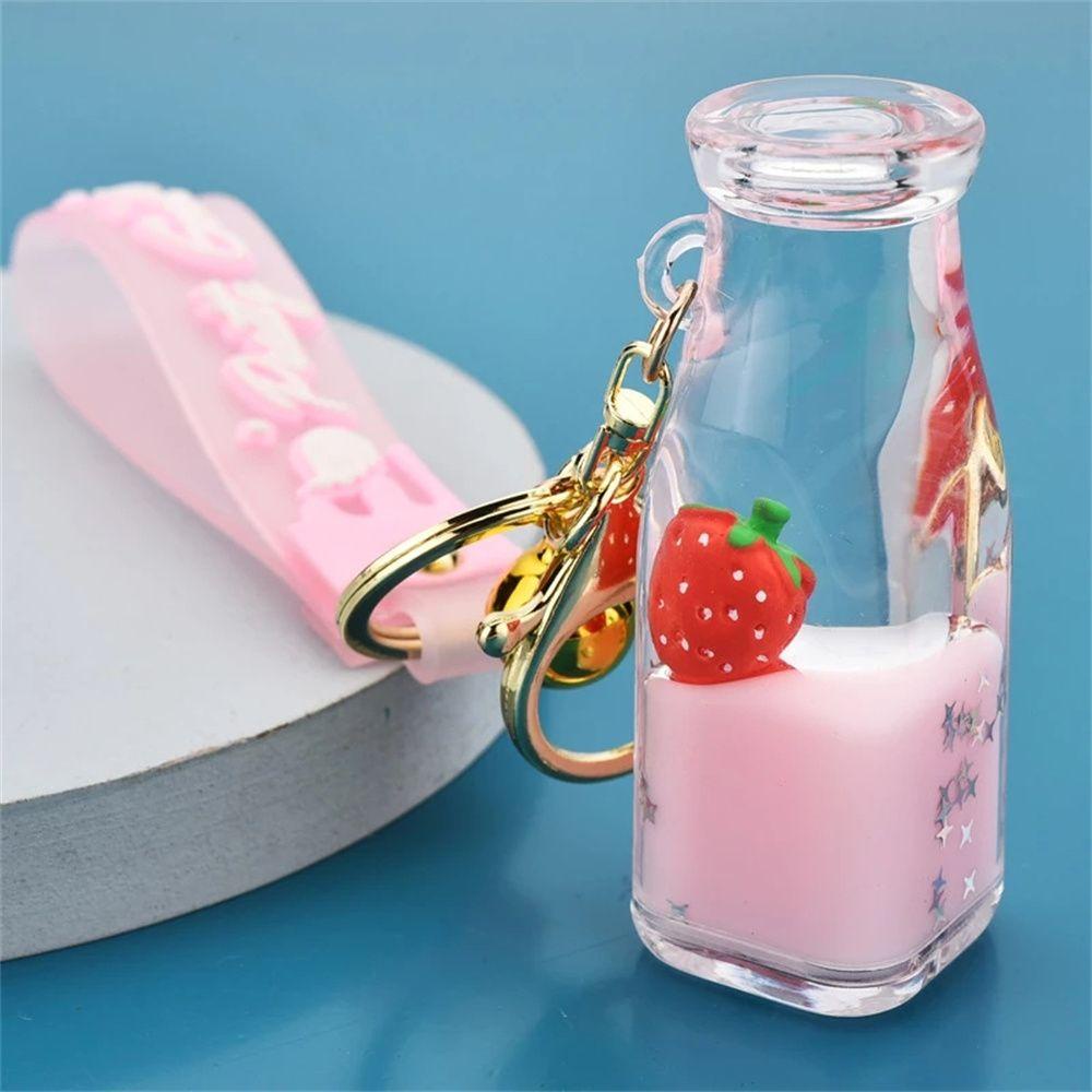 Móc Khóa Hình Chai Sữa Chua Bằng Acrylic Độc Đáo