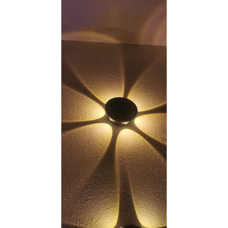 Đèn led trang trí hắt tường cầu thang, vách trụ cổng mẩu mới hình bông hoa