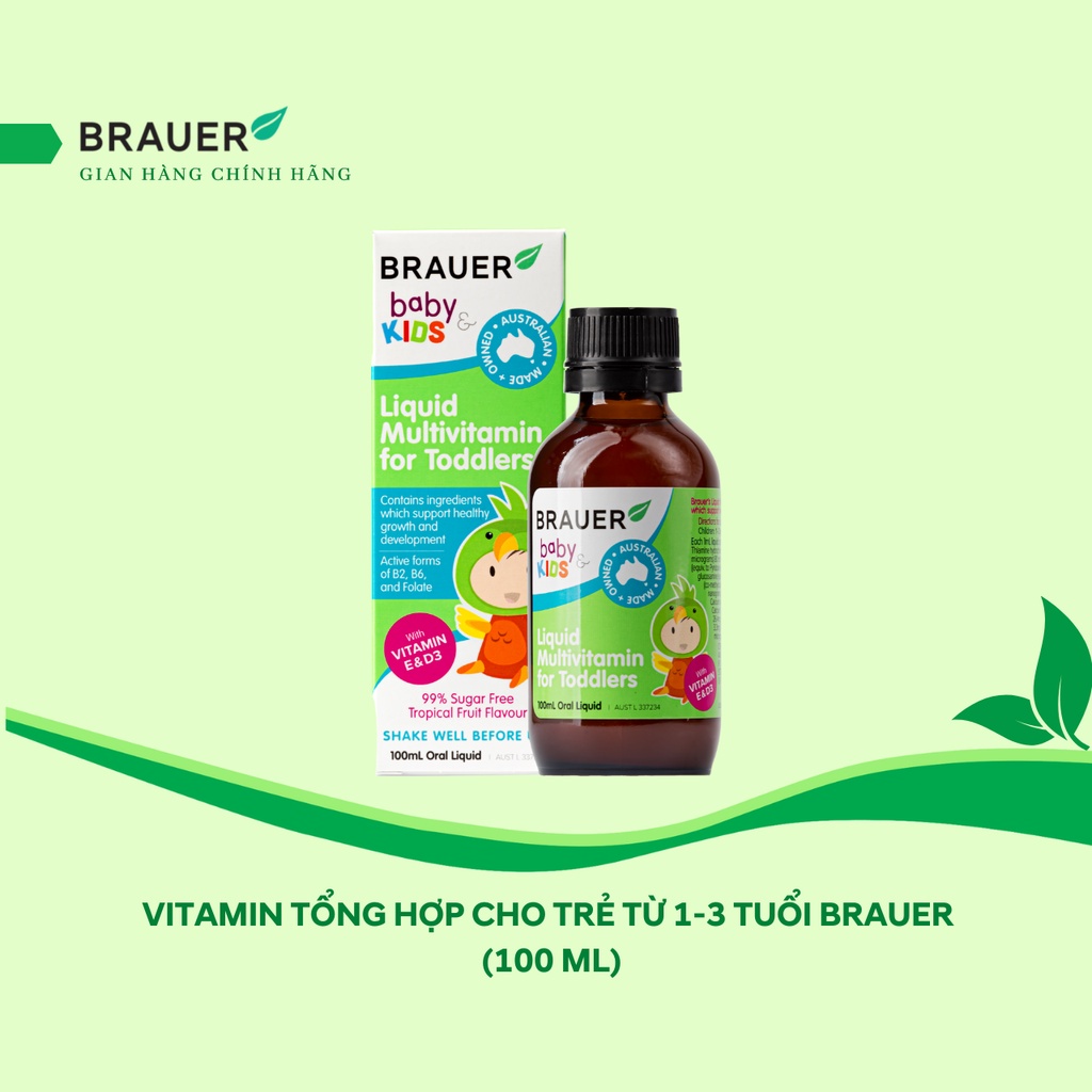 Vitamin Tổng Hợp Brauer cho trẻ từ 1-3 tuổi (100ml)