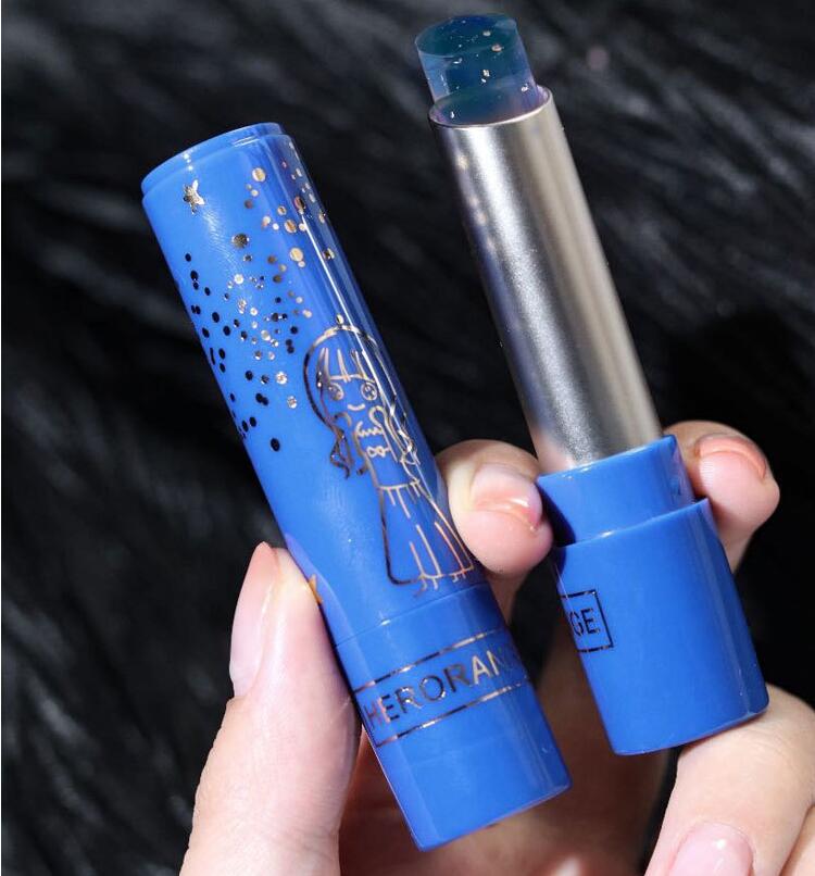 Son dưỡng ẩm cho môi thay đổi màu sắc theo nhiệt độ lâu trôi có mảnh vàng 24k dành cho nữ