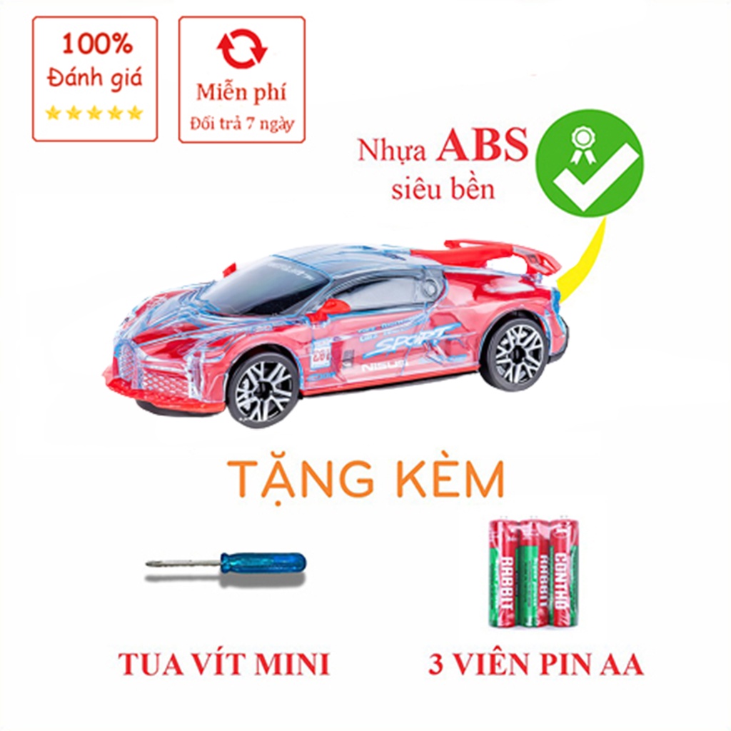 Ô Tô Cảnh Sát Combo 2, 3 Xe Đồ Chơi Tự Phát Nhạc Phát Sáng Tự Tránh Vật Cản,  Siêu Bền Siêu An Toàn Cho Trẻ Bé