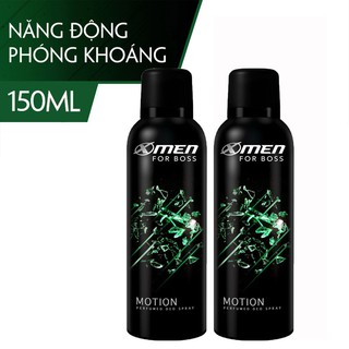 Hàng mới Combo 2 Xịt Khử Mùi X-Men For Boss Motion - Mùi Hương Năng Động Phóng Khoáng 150ml (CH)