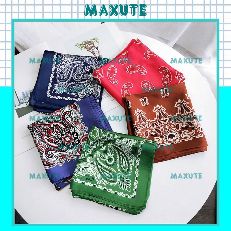 Khăn Lụa Vuông Quàng Cổ Turban Bandana 70x70 cm K70101