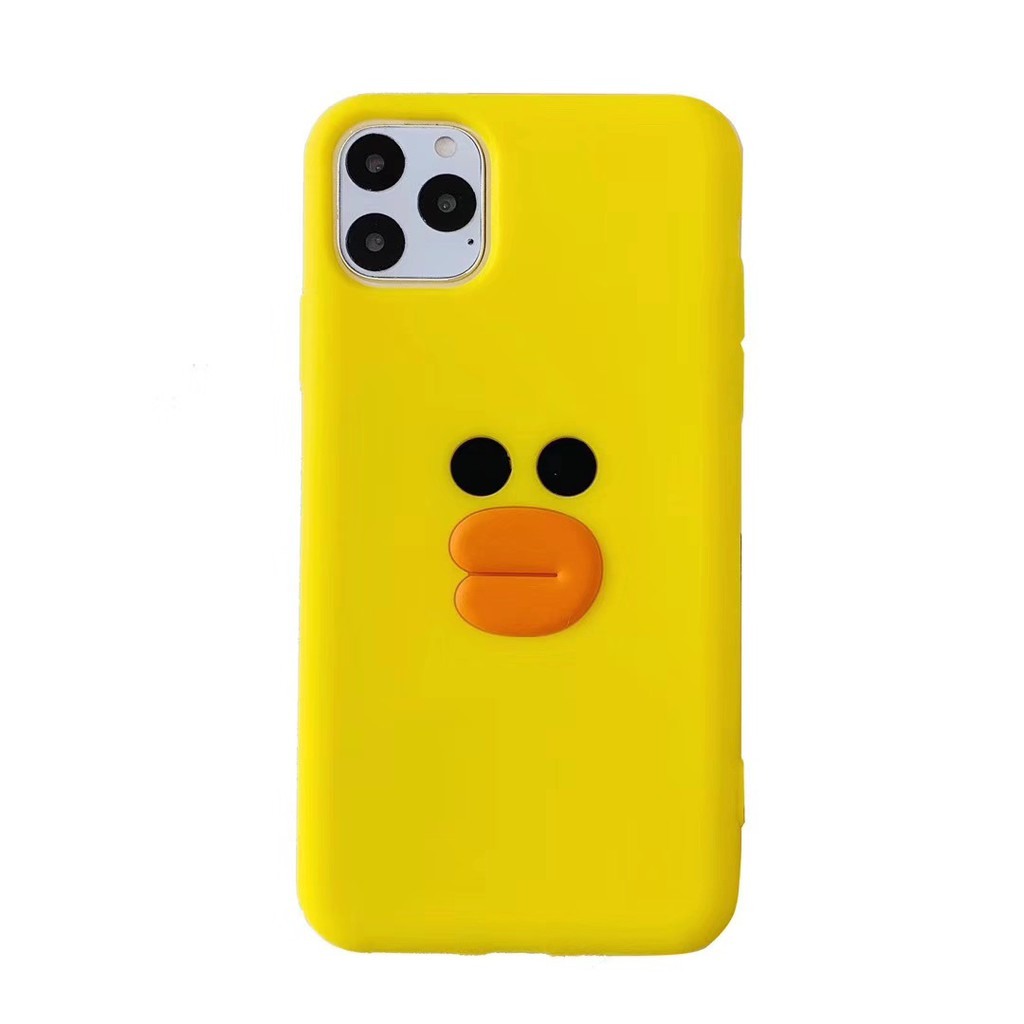 Line friends Ốp Điện Thoại Silicon Chống Sốc Hình Gấu Nâu 3d Cho iphone 13 12pro 11pm 678plus se2 xr xsm