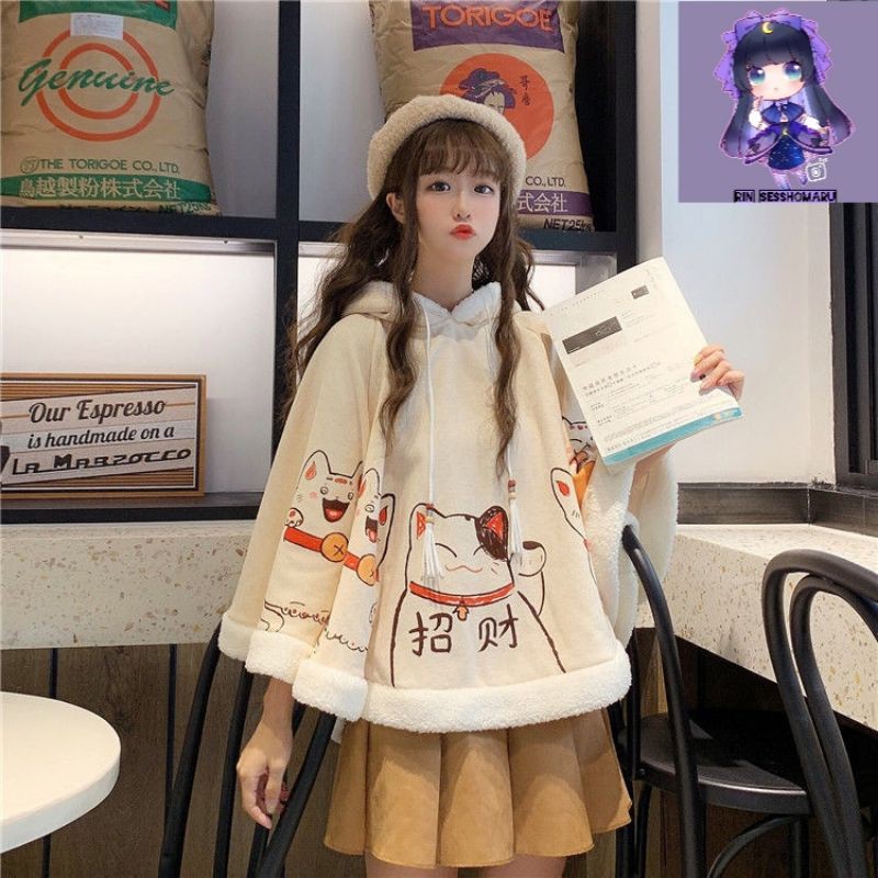 Áo Choàng Mèo Thần Tài Lolita Nhật Bản🍀