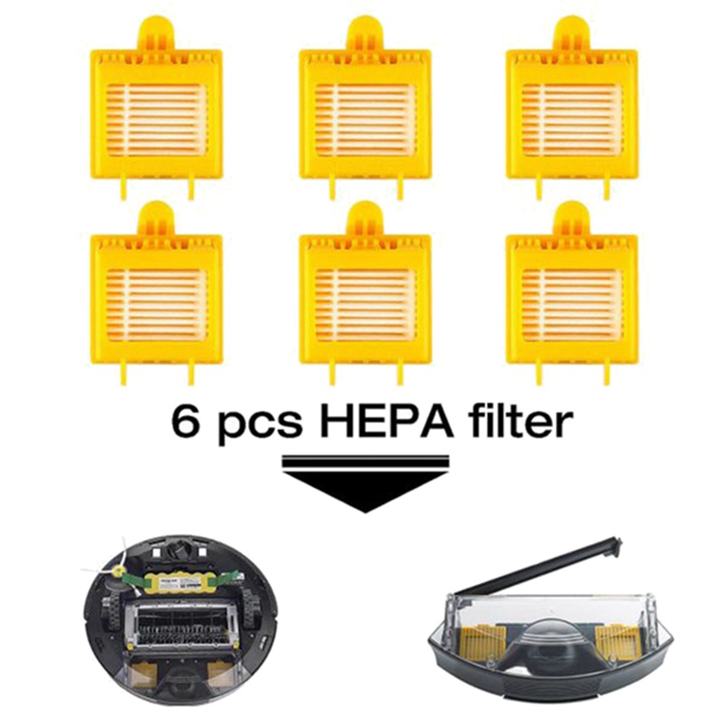 Bộ Phụ Kiện Thay Thế Gồm Bộ Lọc HEPA Và Bàn Chải Phụ Cho Robot Hút Bụi iRobot Roomba 770 780 790 700