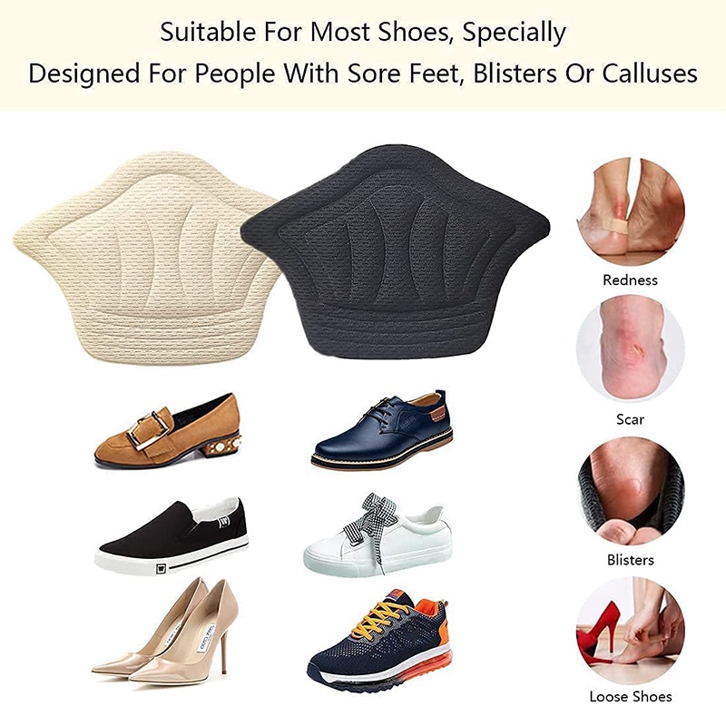 Set 2 miếng dán gót giày thể thao chống mòn chống rơi có keo dán mặt sau tiện dụng