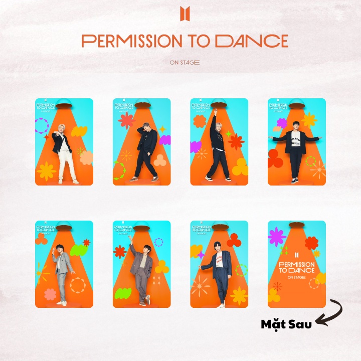 SET 7 CARD BTS PERMISSION TO DANCE (ÉP+BO GÓC)