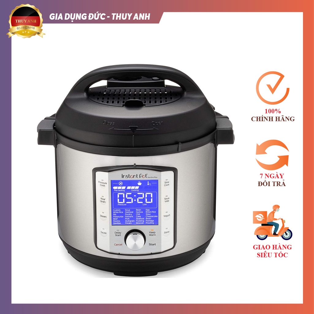 Nồi áp suất điện đa năng Instant Pot Duo Evo Plus 10in1  Nhập khẩu chính hãng