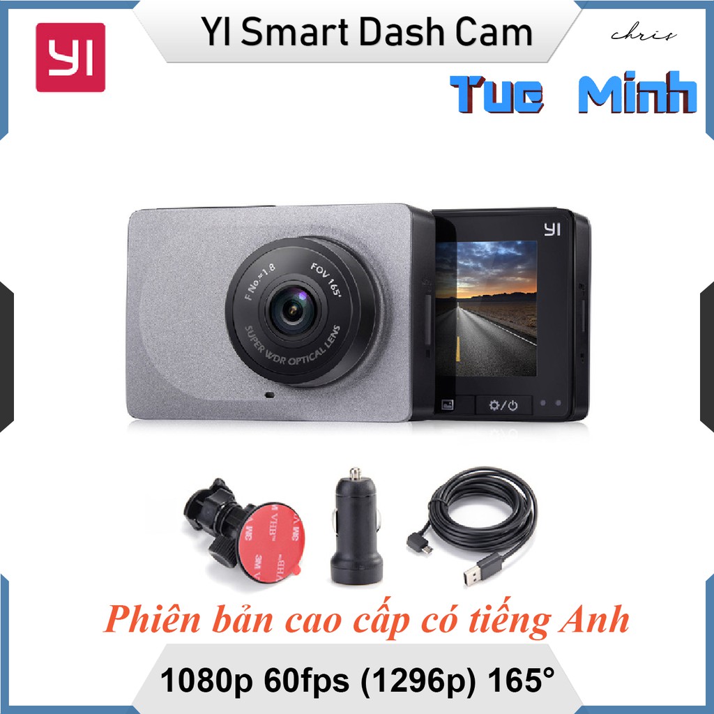 Camera hành trình Xiaomi YI Car Smart Dash Camera 1296p - phiên bản tiếng Anh