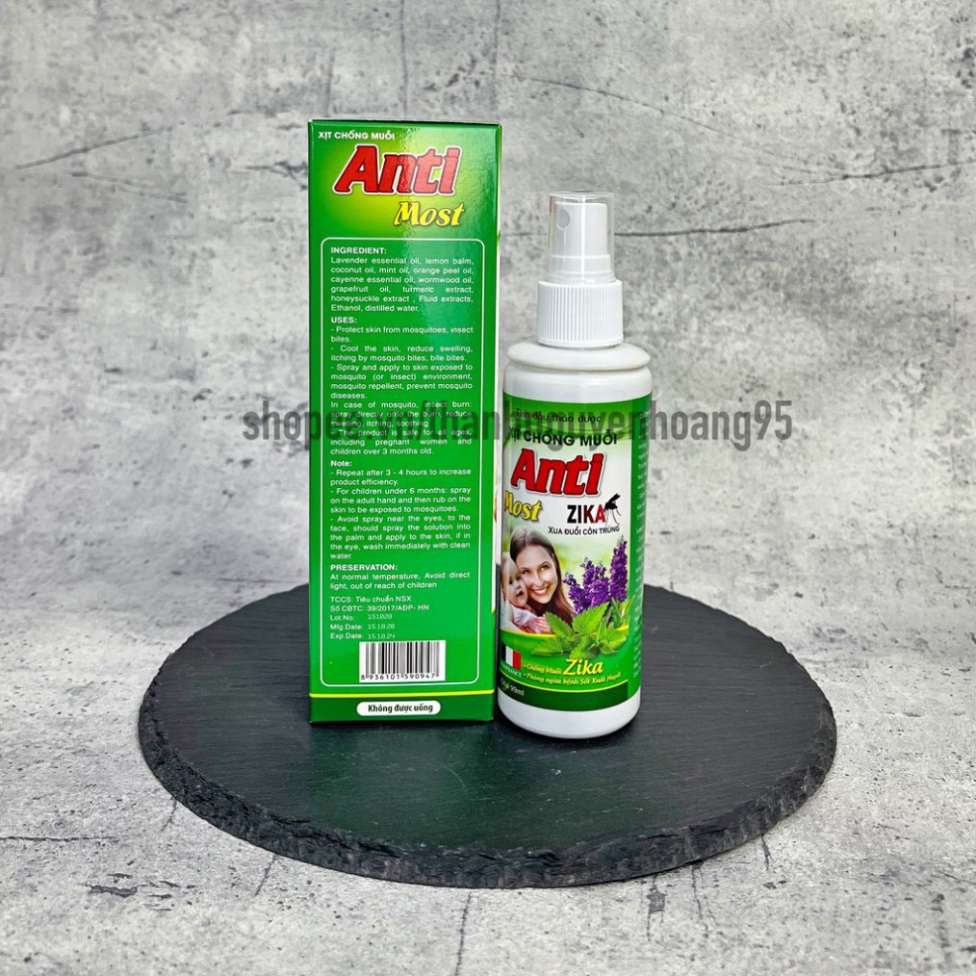 Xịt chống muỗi ANTI MOST ZIKA, xua đuổi côn trùng, tránh muỗi đốt cho bé yêu- chai 99ml [CHÍNH HÃNG] _MINH QUÂN4