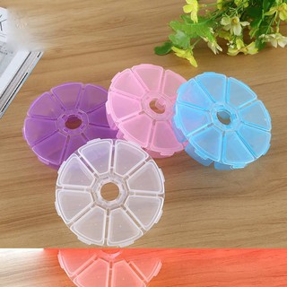 Hộp nhựa,khay nhựa tròn 8 ô đựng đồ trang sức